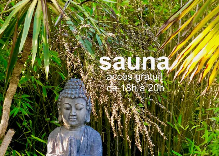 Sauna gratuit de 18h à 20h