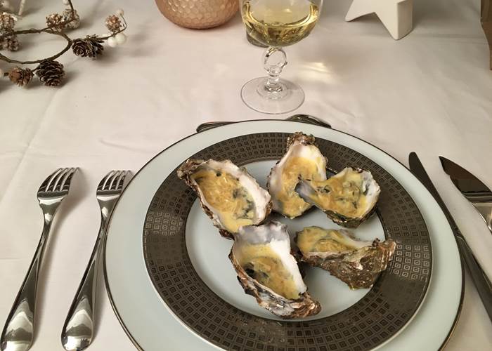 Huîtres gratinées au curry