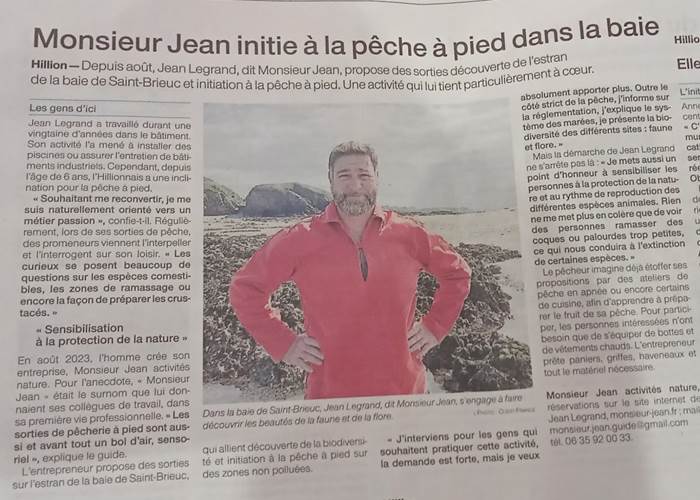ouest France monsieur jean activités nature