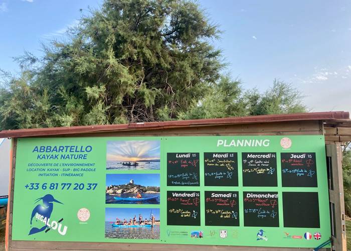 Abbartello kayak SUP Corse
