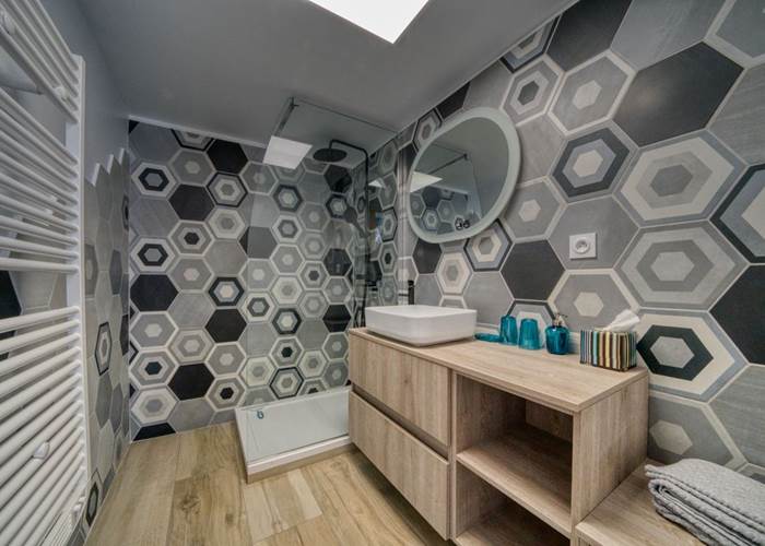 Blue : salle de douche