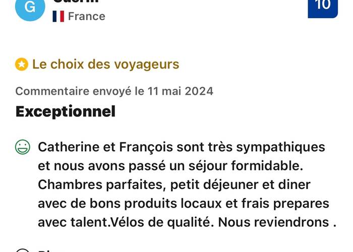 AVIS DE NOS CLIENTS