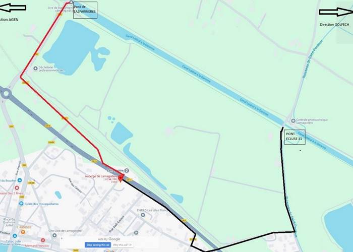 PLAN ACCES A VELO CANAL DES 2MERS