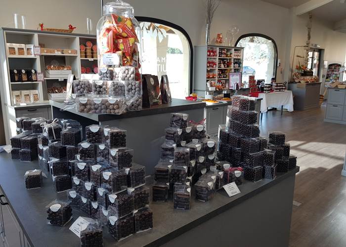 Chocolats confits de la maison des fruits confits d'Apt, capitale mondiale des fruits confits