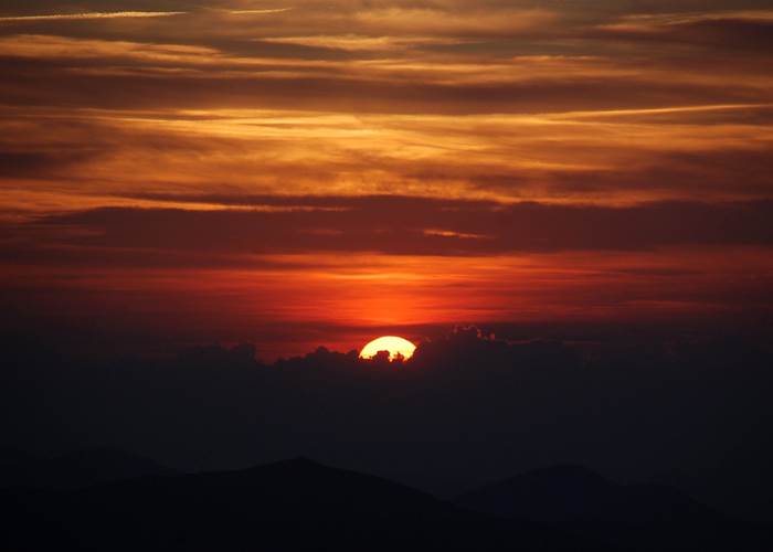 Coucher de soleil sur la Montagne de Lure
