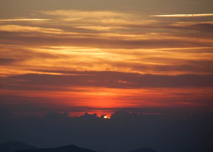 Coucher de soleil dans Les Alpes de Haute Provence