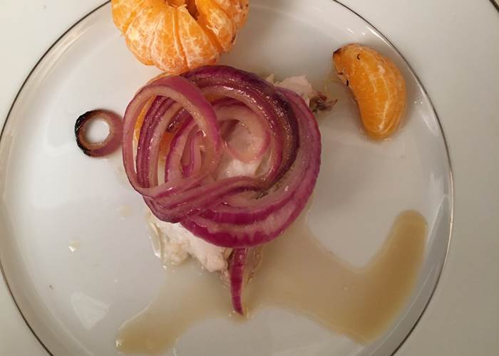 Lotte rôtie à la clementine Corse