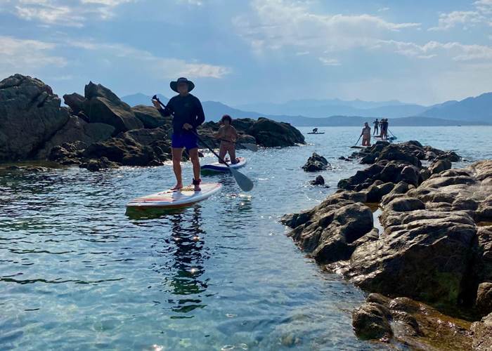 Abbartello kayak Corse rase caillou en stand up paddle