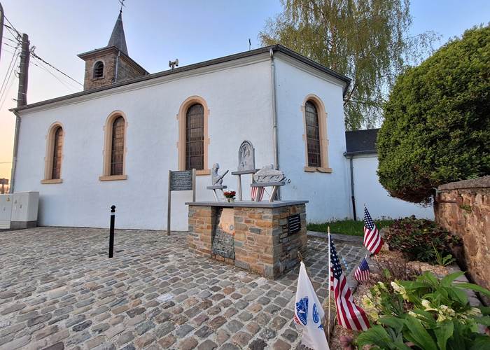 La chapelle Sainte Barbe, en face du gîte.