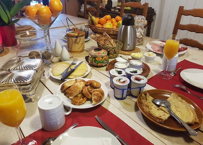 Petit déjeuner gourmand campagnard  Le Ranch des Lacs 87120