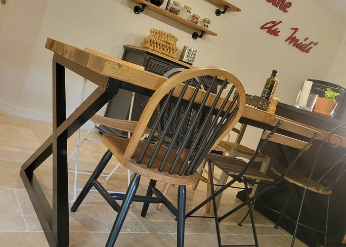 Table indus-campagne sur-mesure