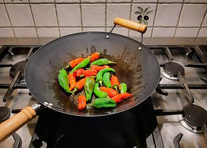 Les pimentos du potager