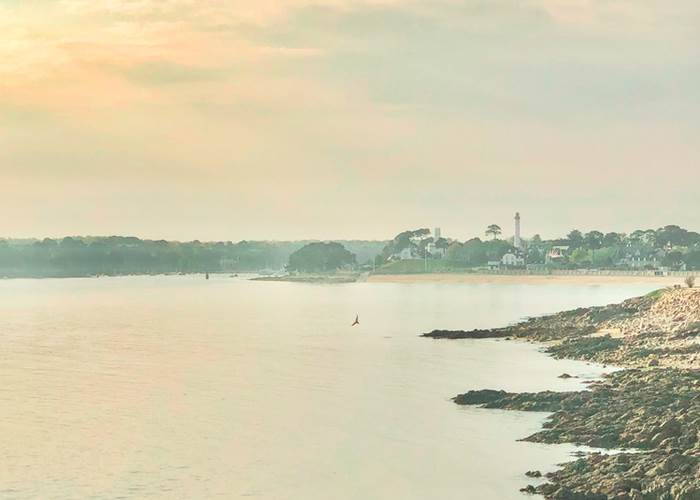 La corniche et la vue sur la grande plage du Trez Bénodet