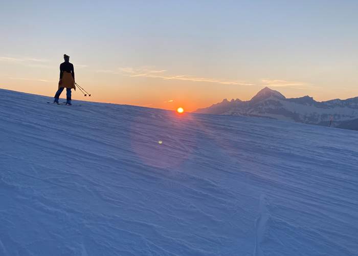 Sur la piste bleue du Mont Rond