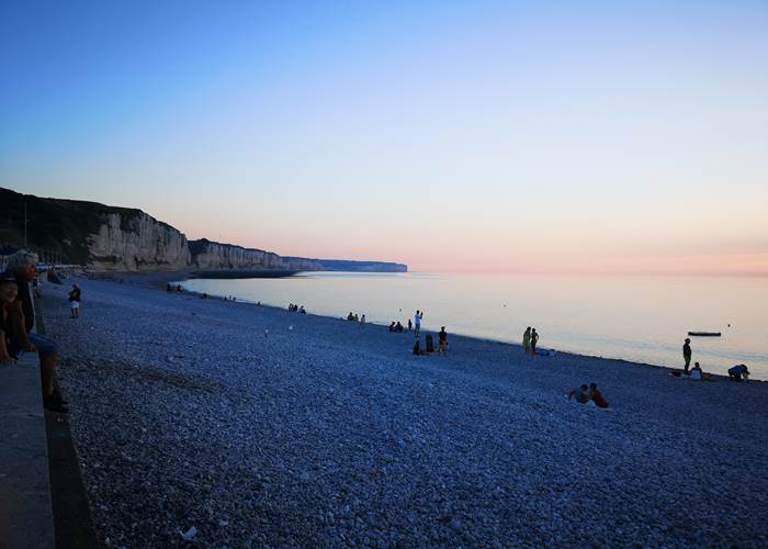 falaises d'Yport au coucher de soleil le 3 août 2018