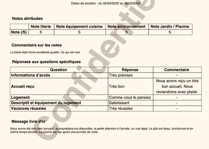 Séjour du 02 au 06/03/2022