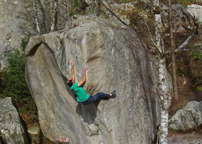 Fabien dans l´Etrave 7b+, J.A. Martin