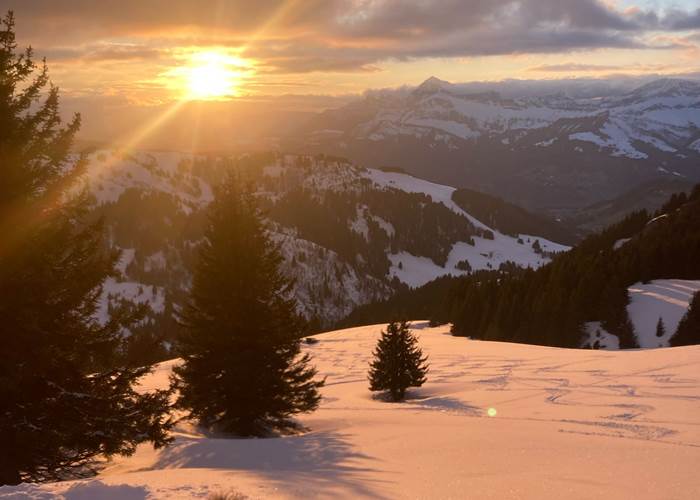 Coucher de soleil sur le Mont Charvin