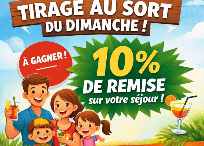Gagner 10 % de réduction sur votre séjour en juillet