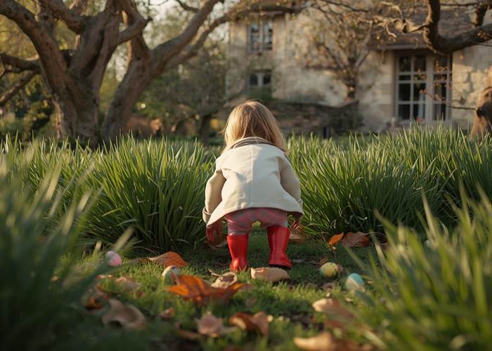 La chasse aux oeufs de Pâques