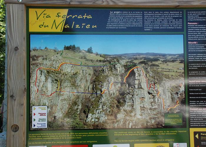 Les Chalets de la Margeride: Parcours via ferrata