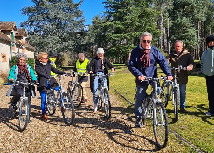 Ballade à vélo - départ au pied du gîte du Moulin de Crouy