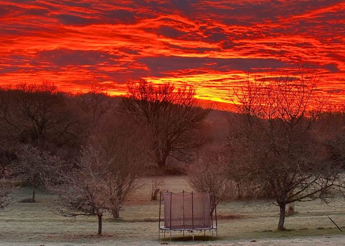 Levé de soleil au Domaine