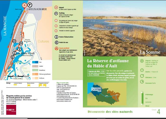 Parcours dans la réserve du Hâble d'Ault à Cayeux sur Mer