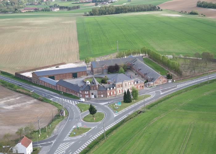 Vue aérienne de la ferme