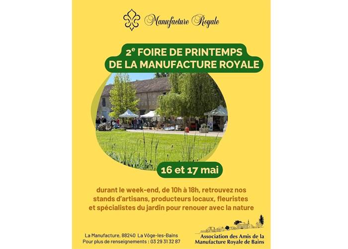 2e Foire de Printemps de la Manufacture Royale de Bains