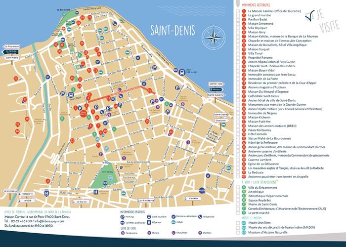Plan Saint Denis La Réunion