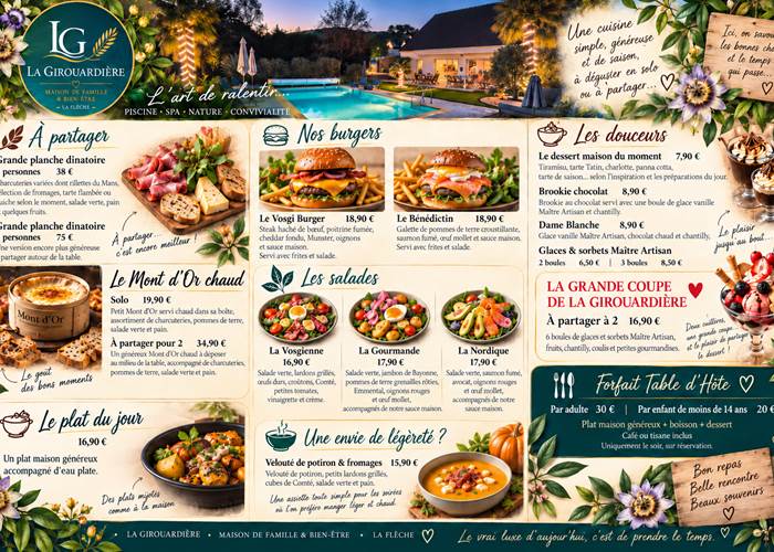 Voyager seul sans renoncer au plaisir de bien manger : dîner et table d’hôtes proposés sur place à La Girouardière