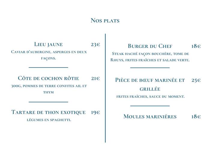 Nos plats