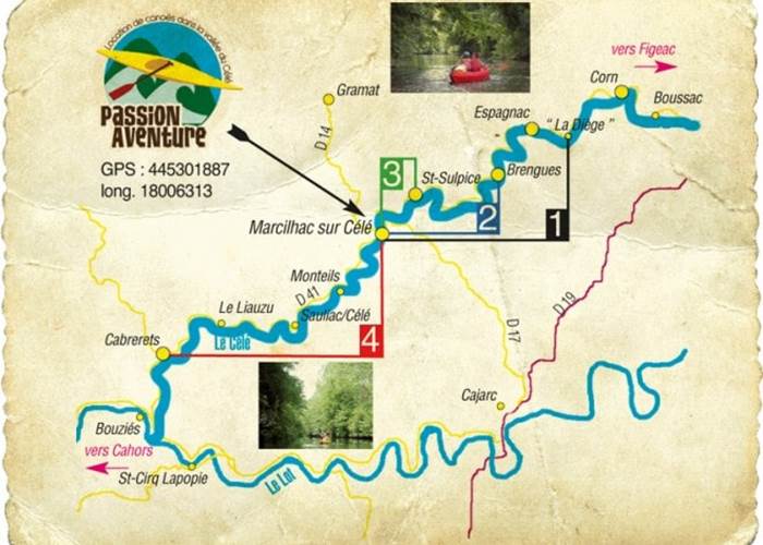 parcours canoë Vallée du Célé