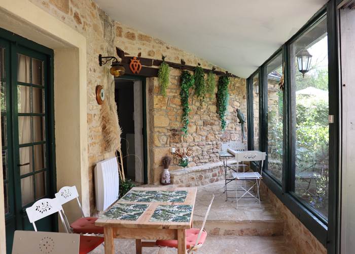 Les Charmes de Sarlat - Chambre d'hôtes Sarlat - Petit déjeuner véranda