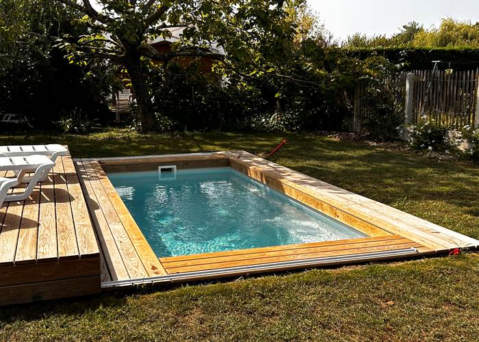 La piscine de Maison Ginette en position ouverte