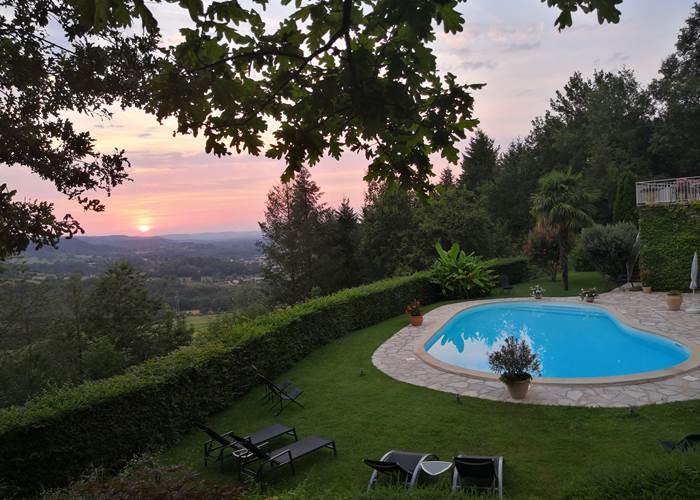 #villaric #piscinechauffée #nature #parc #vue
