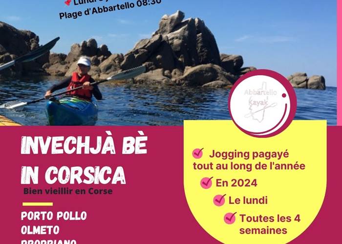 Abbartello kayak Corse Bien vieillir en Corse