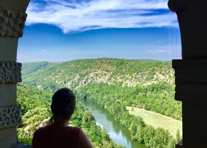 BRUNIQUEL - L'Aveyron vu depuis le château de Bruniquel...