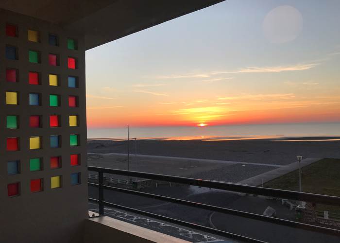 coucher du soleil vu du balcon