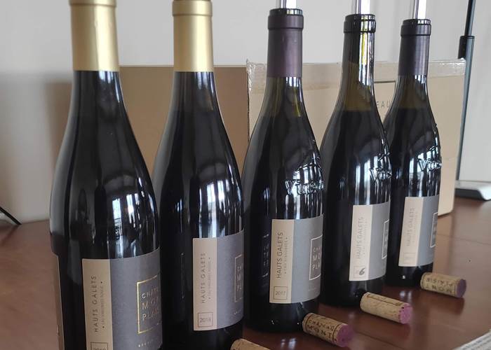 Vertical Hauts Galets cru Vinsobres vintages 2015 to 2019