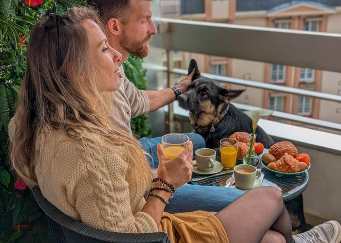 Petit déjeuner (non proposé) au soleil levant d'OCEAN 7