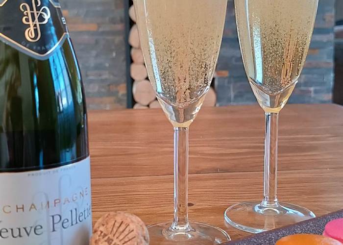 Champagne et macarons Les Rêves de Baie de Somme