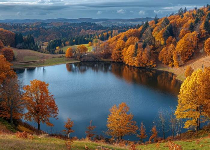 lac des vosges en automne
