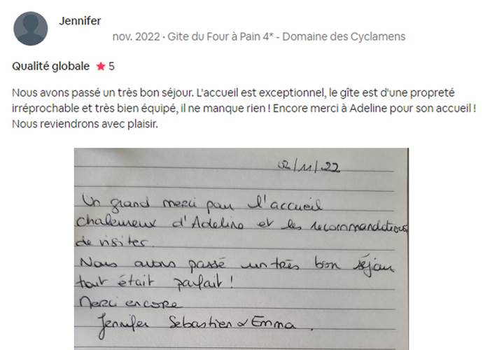 Avis Domaine des Cyclamens 2022