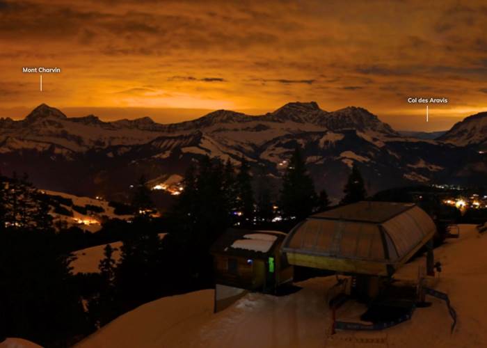 Webcam panoramique départ Mont Rond de nuit