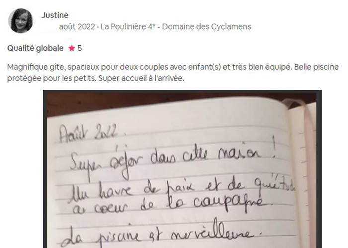Avis Domaine des Cyclamens 2022