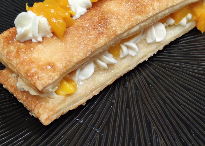 Milles feuilles chantilly mascarponne et mangues