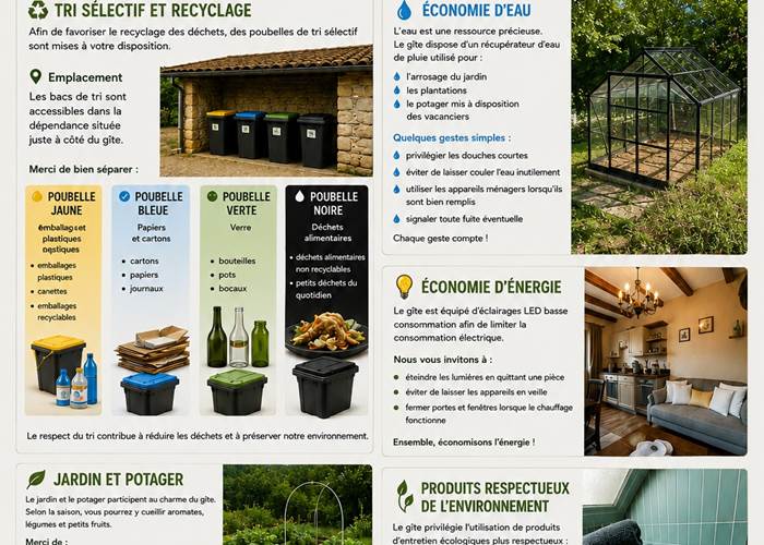 Livret d'Accueil Ecoresponsable Gîte La Blanchie Haute