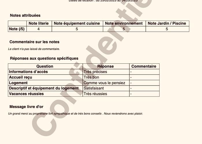 Séjour du 25/02 au 04/03/2023